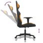 vidaXL Silla gaming tela negro y naranja vidaXL Silla gaming tela negro y naranja