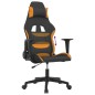 vidaXL Silla gaming tela negro y naranja vidaXL Silla gaming tela negro y naranja