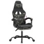 vidaXL Silla gaming con reposapiés cuero sintético negro camuflaje vidaXL Silla gaming con reposapiés cuero sintético negro camuflaje