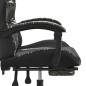 vidaXL Silla gaming con reposapiés cuero sintético negro camuflaje vidaXL Silla gaming con reposapiés cuero sintético negro camuflaje