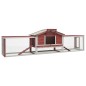 vidaXL Conejera madera maciza pino y abeto rojo 310x70x87 cm vidaXL Conejera madera maciza pino y abeto rojo 310x70x87 cm