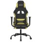 vidaXL Silla gaming con reposapiés tela verde claro y negro vidaXL Silla gaming con reposapiés tela verde claro y negro
