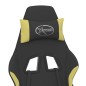 vidaXL Silla gaming con reposapiés tela verde claro y negro vidaXL Silla gaming con reposapiés tela verde claro y negro