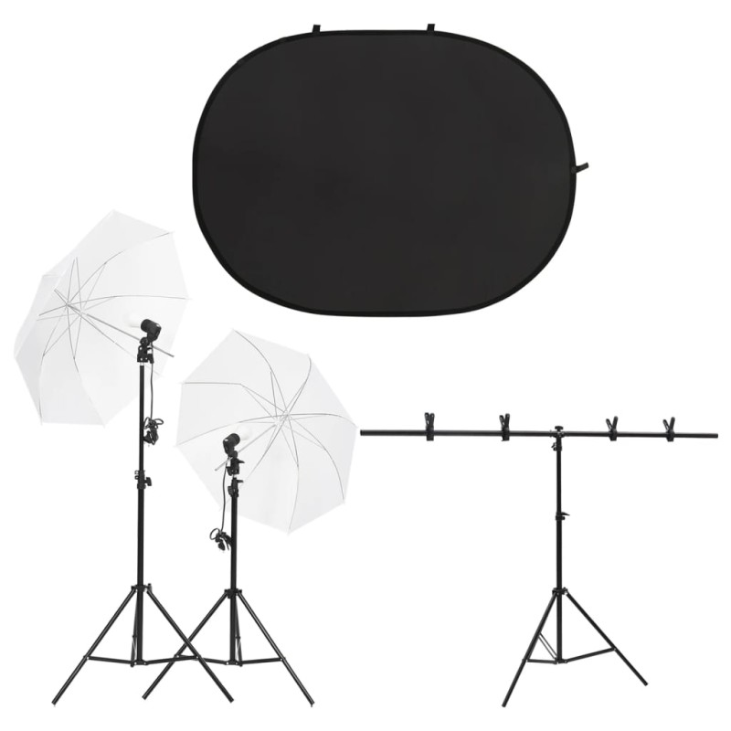 vidaXL Kit de estudio fotográfico con iluminación y fondo vidaXL Kit de estudio fotográfico con iluminación y fondo