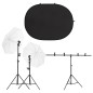 vidaXL Kit de estudio fotográfico con iluminación y fondo vidaXL Kit de estudio fotográfico con iluminación y fondo