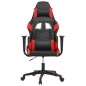 vidaXL Silla gaming cuero sintético negro y rojo