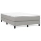 vidaXL Cama box spring con colchón tela gris claro 120x200 cm