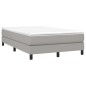vidaXL Cama box spring con colchón tela gris claro 120x200 cm
