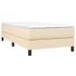 vidaXL Cama box spring con colchón tela color crema 90x190 cm vidaXL Cama box spring con colchón tela color crema 90x190 cm