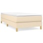 vidaXL Cama box spring con colchón tela color crema 80x200 cm vidaXL Cama box spring con colchón tela color crema 80x200 cm