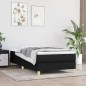 vidaXL Cama box spring con colchón tela negro 90x200 cm vidaXL Cama box spring con colchón tela negro 90x200 cm