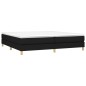 vidaXL Cama box spring con colchón tela negro 200x200 cm vidaXL Cama box spring con colchón tela negro 200x200 cm
