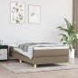 vidaXL Cama box spring con colchón tela gris taupe 90x190 cm