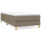 vidaXL Cama box spring con colchón tela gris taupe 90x190 cm