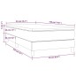vidaXL Cama box spring con colchón tela gris taupe 90x190 cm