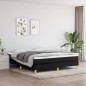 vidaXL Cama box spring con colchón tela negro 160x200 cm vidaXL Cama box spring con colchón tela negro 160x200 cm