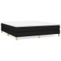 vidaXL Cama box spring con colchón tela negro 160x200 cm vidaXL Cama box spring con colchón tela negro 160x200 cm