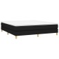 vidaXL Cama box spring con colchón tela negro 160x200 cm vidaXL Cama box spring con colchón tela negro 160x200 cm