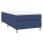 vidaXL Cama box spring con colchón tela azul 90x200 cm vidaXL Cama box spring con colchón tela azul 90x200 cm