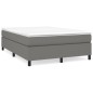 vidaXL Cama box spring con colchón tela gris oscuro 140x190 cm vidaXL Cama box spring con colchón tela gris oscuro 140x190 cm