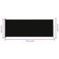 vidaXL Toldo lateral retráctil de jardín negro 117x300 cm vidaXL Toldo lateral retráctil de jardín negro 117x300 cm