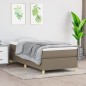 vidaXL Cama box spring con colchón tela gris taupe 90x200 cm vidaXL Cama box spring con colchón tela gris taupe 90x200 cm