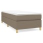 vidaXL Cama box spring con colchón tela gris taupe 90x200 cm vidaXL Cama box spring con colchón tela gris taupe 90x200 cm
