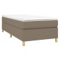 vidaXL Cama box spring con colchón tela gris taupe 90x200 cm vidaXL Cama box spring con colchón tela gris taupe 90x200 cm