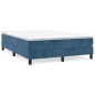vidaXL Cama box spring con colchón terciopelo azul oscuro 140x190 cm vidaXL Cama box spring con colchón terciopelo azul oscuro 140x190 cm