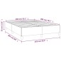 vidaXL Cama box spring con colchón tela gris taupe 140x200 cm