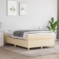 vidaXL Cama box spring con colchón tela color crema 120x200 cm vidaXL Cama box spring con colchón tela color crema 120x200 cm