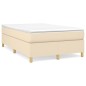 vidaXL Cama box spring con colchón tela color crema 120x200 cm vidaXL Cama box spring con colchón tela color crema 120x200 cm