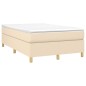 vidaXL Cama box spring con colchón tela color crema 120x200 cm vidaXL Cama box spring con colchón tela color crema 120x200 cm