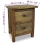 vidaXL Mesita de noche de madera maciza reciclada 40x30x51 cm
