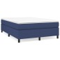 vidaXL Cama box spring con colchón tela azul 140x190 cm vidaXL Cama box spring con colchón tela azul 140x190 cm