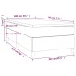 vidaXL Cama box spring con colchón tela marrón oscuro 100x200 cm