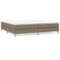 vidaXL Cama box spring con colchón tela gris taupe 200x200 cm vidaXL Cama box spring con colchón tela gris taupe 200x200 cm