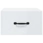 vidaXL Mesitas de noche de pared 2 uds blanco brillante 35x35x20 cm  