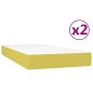 vidaXL Cama box spring con colchón tela verde 200x200 cm vidaXL Cama box spring con colchón tela verde 200x200 cm
