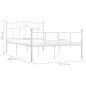 vidaXL Estructura de cama de metal blanco 140x200 cm vidaXL Estructura de cama de metal blanco 140x200 cm