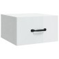 vidaXL Mesitas de noche de pared 2 uds blanco brillante 35x35x20 cm  