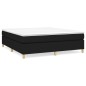 vidaXL Cama box spring con colchón tela negro 160x200 cm vidaXL Cama box spring con colchón tela negro 160x200 cm