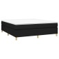 vidaXL Cama box spring con colchón tela negro 160x200 cm vidaXL Cama box spring con colchón tela negro 160x200 cm