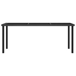 vidaXL Mesa de comedor para jardín ratán sintético negro 180x70x73 cm