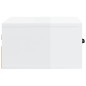 vidaXL Mesitas de noche de pared 2 uds blanco brillante 35x35x20 cm  