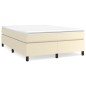 vidaXL Cama box spring con colchón cuero sintético crema 180x200 cm