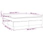 vidaXL Cama box spring con colchón cuero sintético crema 180x200 cm