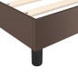 vidaXL Cama box spring con colchón cuero sintético marrón 100x200 cm vidaXL Cama box spring con colchón cuero sintético marrón 100x200 cm