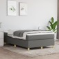 vidaXL Cama box spring con colchón tela gris oscuro 120x200 cm vidaXL Cama box spring con colchón tela gris oscuro 120x200 cm
