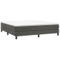 vidaXL Cama box spring con colchón terciopelo gris oscuro 180x200 cm